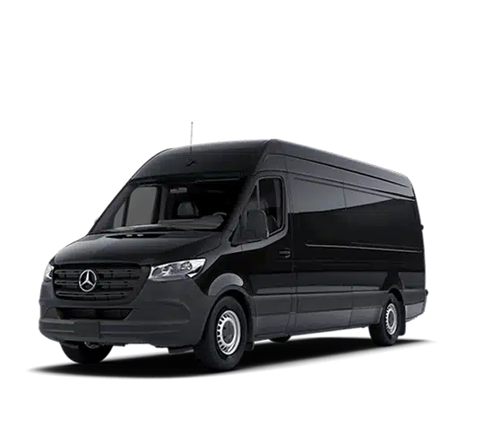 Mercedes Sprinter van configured for group and executive limousine service in Switzerland