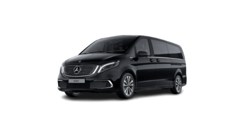 Mercedes EQV electric van used for premium limousine service in Switzerland