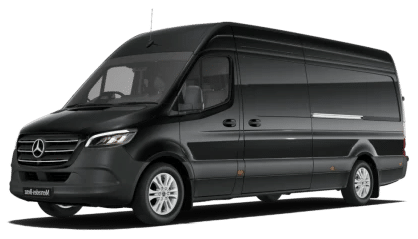 Luxury Mercedes Sprinter minibus for corporate events and large group delegations in Geneva.
